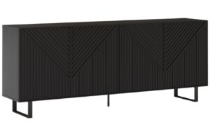 Marckeric Čern&aacute; lakovan&aacute; komoda Peta 201 x 40 cm