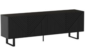 Marckeric Čern&yacute; lakovan&yacute; TV stolek Peta 161 x 35 cm