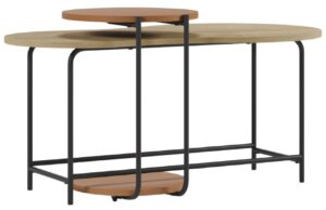 Marckeric Červen&yacute; set dvou lakovan&yacute;ch konferenčn&iacute;ch stolků Rosie 102x58 / 40 cm