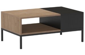 Marckeric Konferenčn&iacute; stolek Cailin 90 x 56 cm s dřevěn&yacute;m dekorem