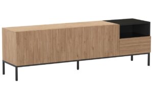 Marckeric TV stolek Cailin 180 x 40 cm s dřevěn&yacute;m dekorem