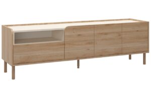 Marckeric TV stolek Monza 141 x 44 cm s dřevěn&yacute;m dekorem