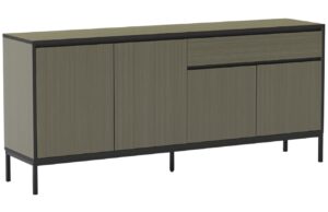 Marckeric Zelen&aacute; lakovan&aacute; komoda Lorenza 180 x 40 cm