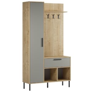 Marckeric Zelen&aacute; předs&iacute;ňov&aacute; stěna Heidy s dubov&yacute;m dekorem