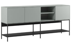 Marckeric Zeleno-čern&aacute; lakovan&aacute; komoda Amira 180 x 40 cm