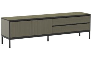 Marckeric Zelen&yacute; lakovan&yacute; TV stolek Lorenza 180 x 40 cm