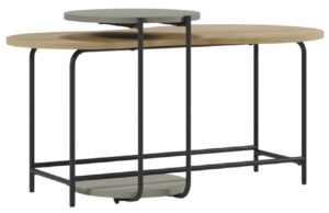 Marckeric Zelen&yacute; set dvou lakovan&yacute;ch konferenčn&iacute;ch stolků Rosie 102x58 / 40 cm