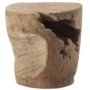 Masivn&iacute; teakov&yacute; odkl&aacute;dac&iacute; stolek Kave Home Tropicana 35 cm