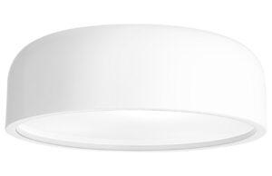 Matně b&iacute;l&eacute; kovov&eacute; stropn&iacute; světlo Nova Luce Perleto 48 cm