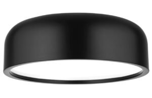 Matně čern&eacute; kovov&eacute; stropn&iacute; světlo Nova Luce Perleto 48 cm