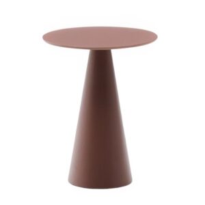Matně červen&yacute; skleněn&yacute; kulat&yacute; odkl&aacute;dac&iacute; stolek Kave Home Wilshire 30 cm