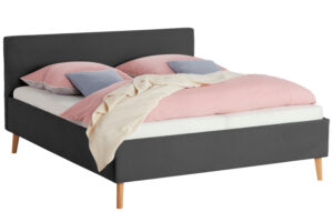 Meise M&ouml;bel Antracitově &scaron;ed&aacute; man&scaron;estrov&aacute; dvojlůžkov&aacute; postel Casena 180 x 200 cm