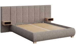 Mesonica Hněd&aacute; dvoulůžkov&aacute; postel Fioro 180 x 200 cm s pro&scaron;&iacute;v&aacute;n&iacute;m