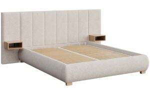 Mesonica Kr&eacute;mově b&iacute;l&aacute; dvoulůžkov&aacute; postel Fioro 180 x 200 cm s pro&scaron;&iacute;v&aacute;n&iacute;m