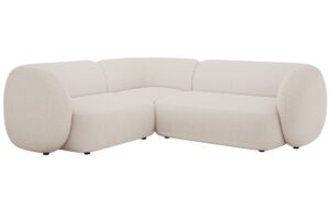 Micadoni B&eacute;žov&aacute; boucl&eacute; rohov&aacute; pohovka Kate 252 cm