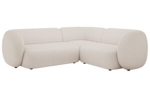 Micadoni B&eacute;žov&aacute; boucl&eacute; rohov&aacute; pohovka Kate 252 cm