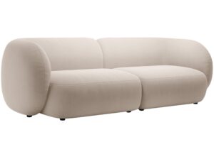 Micadoni B&eacute;žov&aacute; sametov&aacute; čtyřm&iacute;stn&aacute; pohovka Kate 243 cm