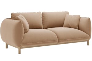 Micadoni B&eacute;žov&aacute; sametov&aacute; dvoum&iacute;stn&aacute; pohovka Ada 178 cm