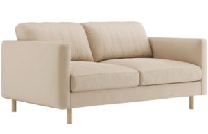 Micadoni B&eacute;žov&aacute; sametov&aacute; dvoum&iacute;stn&aacute; pohovka Eden 146 cm