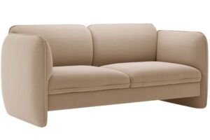 Micadoni B&eacute;žov&aacute; sametov&aacute; dvoum&iacute;stn&aacute; pohovka Georgia 168 cm