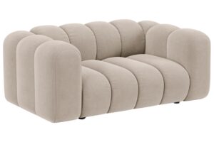 Micadoni B&eacute;žov&aacute; sametov&aacute; dvoum&iacute;stn&aacute; pohovka Lupine 170 cm