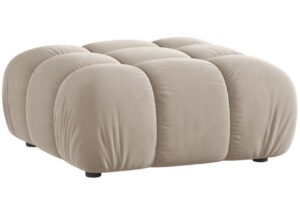 Micadoni B&eacute;žov&aacute; sametov&aacute; podnožka Bellis 94 x 94 cm