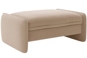 Micadoni B&eacute;žov&aacute; sametov&aacute; podnožka Georgia 115 x 70 cm