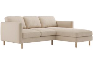 Micadoni B&eacute;žov&aacute; sametov&aacute; rohov&aacute; pohovka Eden 223 cm