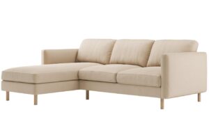 Micadoni B&eacute;žov&aacute; sametov&aacute; rohov&aacute; pohovka Eden 250 cm