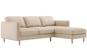 Micadoni B&eacute;žov&aacute; sametov&aacute; rohov&aacute; pohovka Eden 250 cm