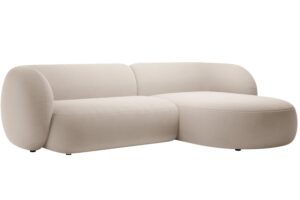 Micadoni B&eacute;žov&aacute; sametov&aacute; rohov&aacute; pohovka Kate 285 cm