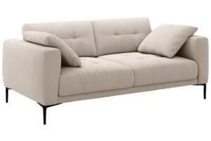 Micadoni B&eacute;žov&aacute; sametov&aacute; trojm&iacute;stn&aacute; pohovka Bemy 200 cm