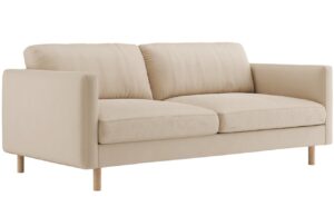 Micadoni B&eacute;žov&aacute; sametov&aacute; trojm&iacute;stn&aacute; pohovka Eden 173 cm