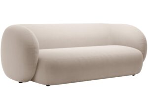 Micadoni B&eacute;žov&aacute; sametov&aacute; trojm&iacute;stn&aacute; pohovka Kate 213 cm