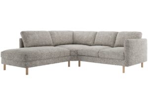 Micadoni B&eacute;žovo&scaron;ed&aacute; rohov&aacute; pohovka Eden 267 cm