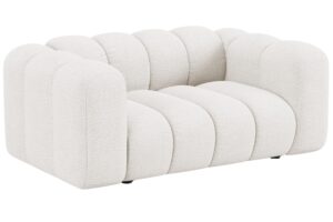 Micadoni B&iacute;l&aacute; boucl&eacute; dvoum&iacute;stn&aacute; pohovka Lupine 170 cm