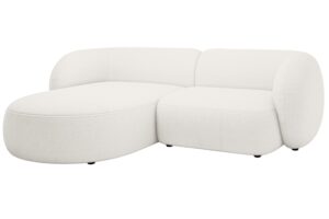 Micadoni B&iacute;l&aacute; boucl&eacute; rohov&aacute; pohovka Kate 255 cm