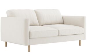 Micadoni B&iacute;l&aacute; sametov&aacute; dvoum&iacute;stn&aacute; pohovka Eden 146 cm