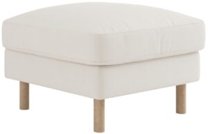 Micadoni B&iacute;l&aacute; sametov&aacute; podnožka Eden 64 x 64 cm