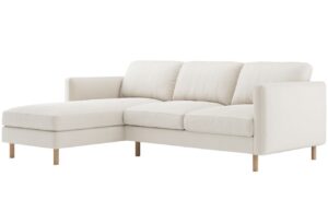 Micadoni B&iacute;l&aacute; sametov&aacute; rohov&aacute; pohovka Eden 250 cm