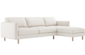 Micadoni B&iacute;l&aacute; sametov&aacute; rohov&aacute; pohovka Eden 286 cm