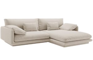 Micadoni B&iacute;l&aacute; sametov&aacute; rohov&aacute; pohovka Torino 250 cm