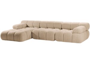 Micadoni Boucl&eacute; rohov&aacute; pohovka Bellis 282 cm