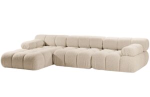 Micadoni Boucl&eacute; rohov&aacute; pohovka Bellis 282 cm