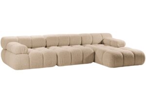 Micadoni Boucl&eacute; rohov&aacute; pohovka Bellis 282 cm
