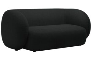 Micadoni Čern&aacute; boucl&eacute; dvoum&iacute;stn&aacute; pohovka Kate 183 cm