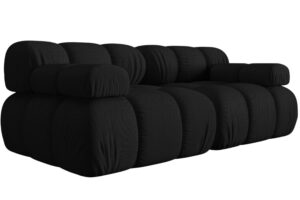 Micadoni Čern&aacute; dvoum&iacute;stn&aacute; pohovka Bellis 188 cm