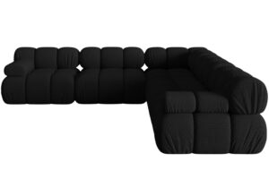 Micadoni Čern&aacute; rohov&aacute; pohovka Bellis 282 cm