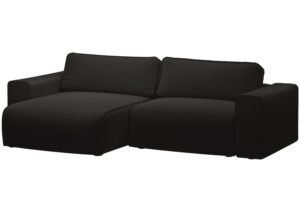 Micadoni Čern&aacute; rozkl&aacute;dac&iacute; pohovka Victor 246 cm