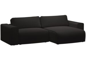 Micadoni Čern&aacute; rozkl&aacute;dac&iacute; pohovka Victor 246 cm